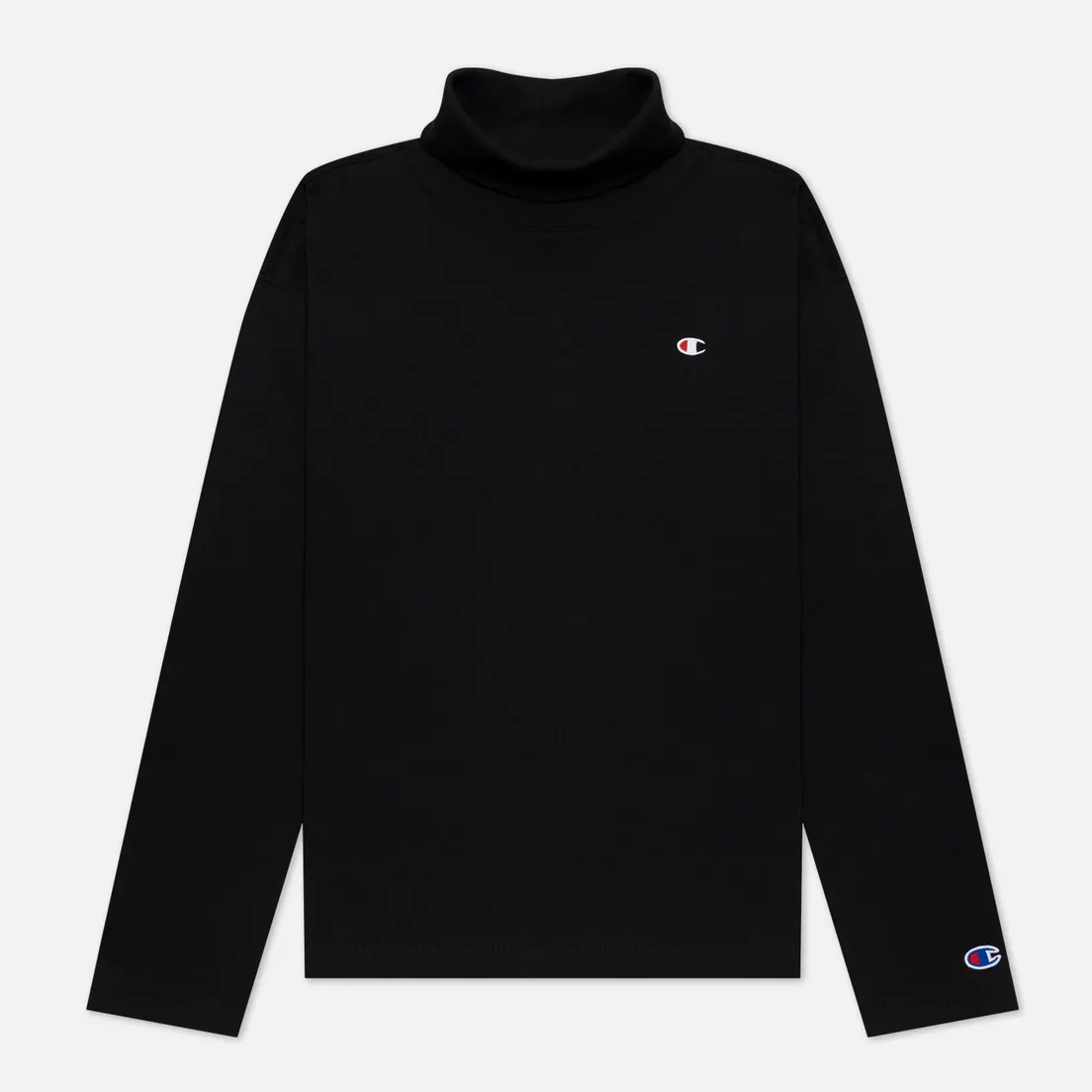 Champion Reverse Weave Женский лонгслив High Neck Embroidered C Logo Chest And Sleeve