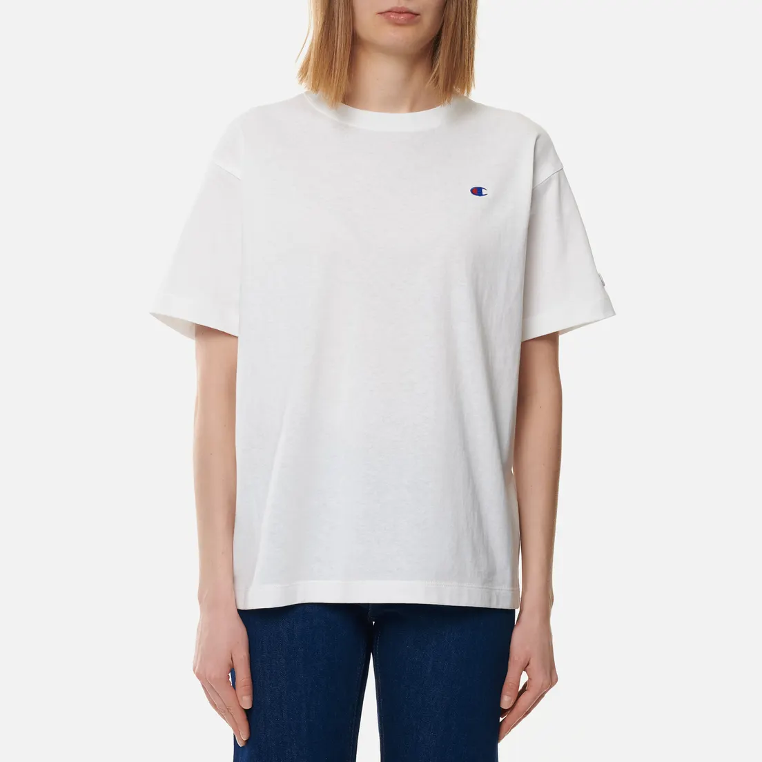 Champion Reverse Weave Женская футболка C Logo Crew Neck