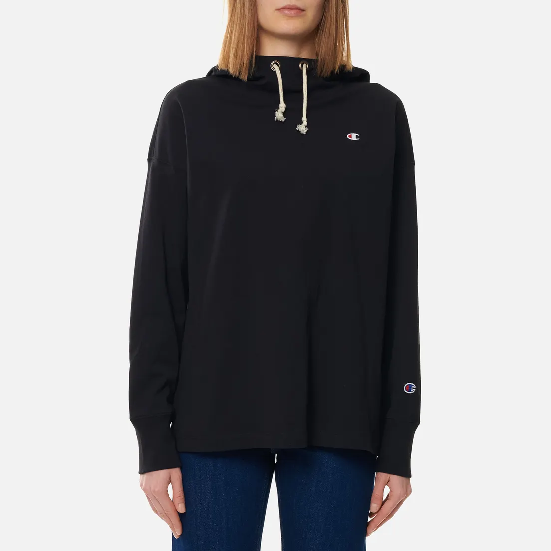 Champion Reverse Weave Женский лонгслив C Logo Hooded
