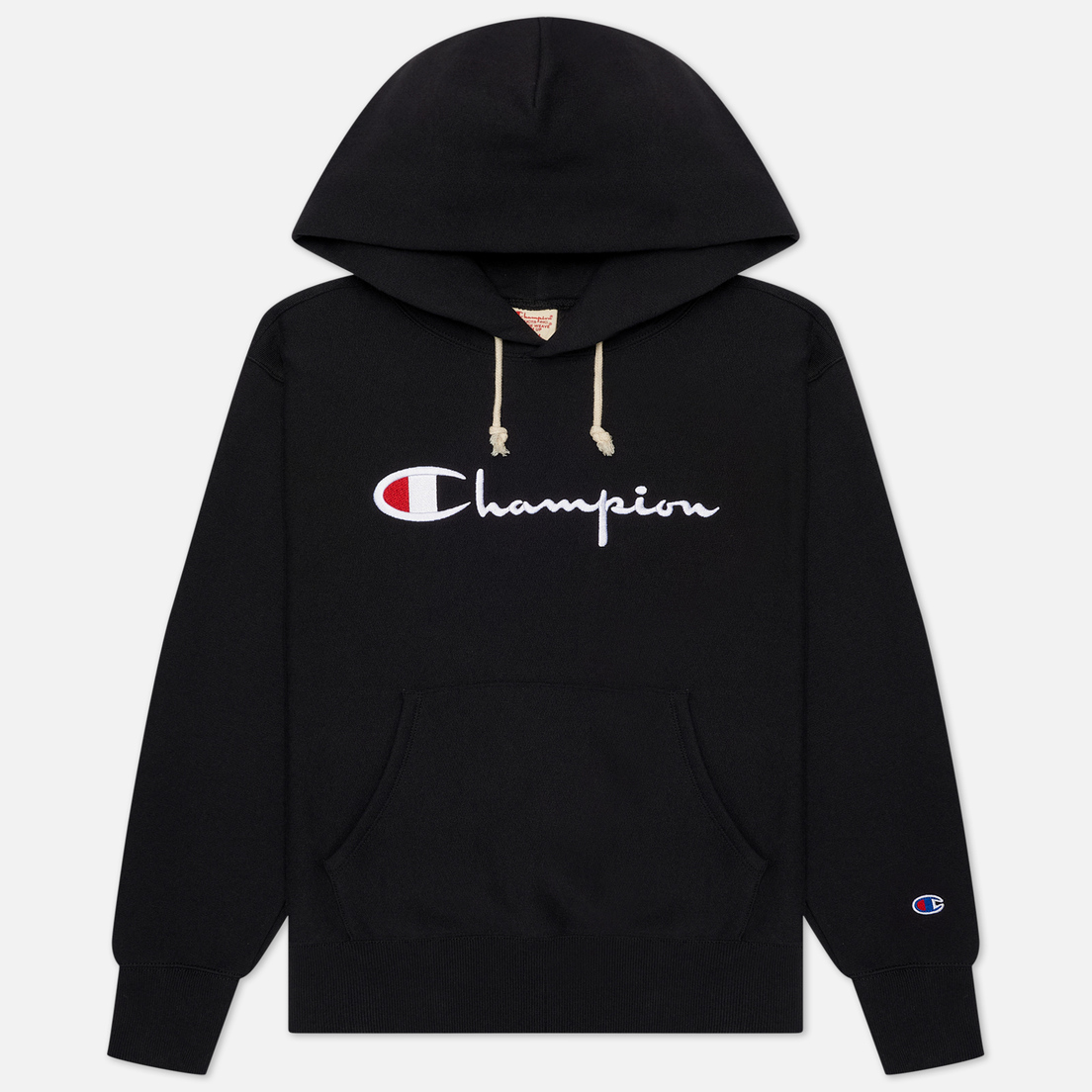 Champion Reverse Weave Женская толстовка Big Script Chest & Logo Sleeve Hooded