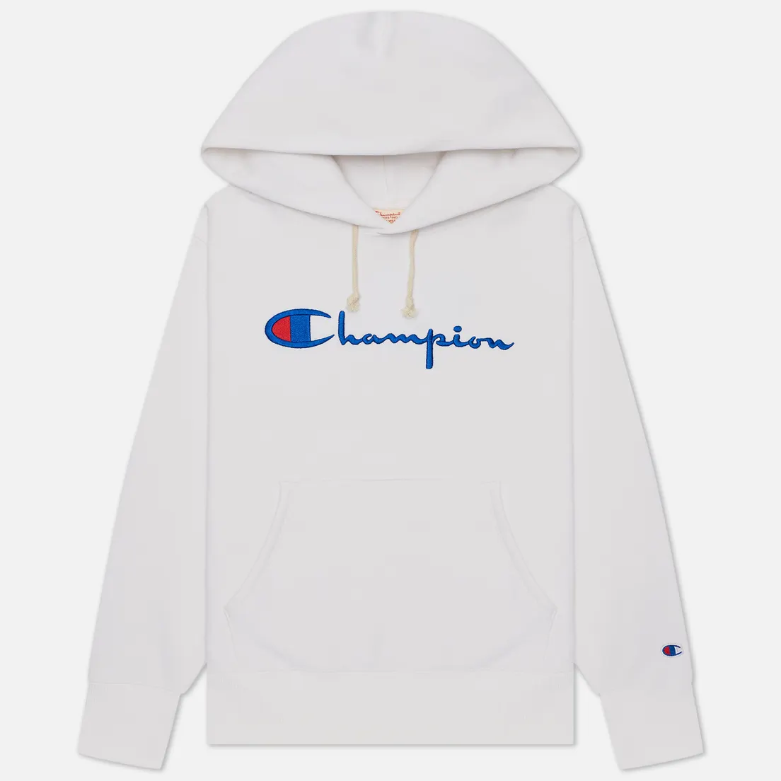 Champion Reverse Weave Женская толстовка Big Script Chest & Logo Sleeve Hooded