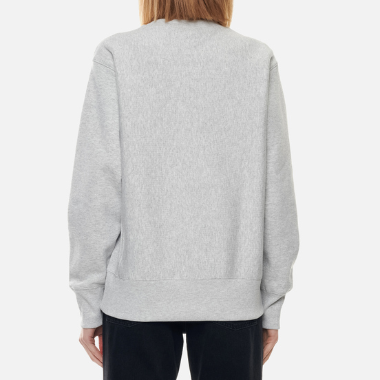 Женская толстовка Champion Reverse Weave Script Logo Chest And C Logo Sleeve Light Grey