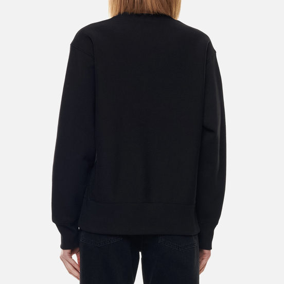 Женская толстовка Champion Reverse Weave Script Logo Chest And C Logo Sleeve Black