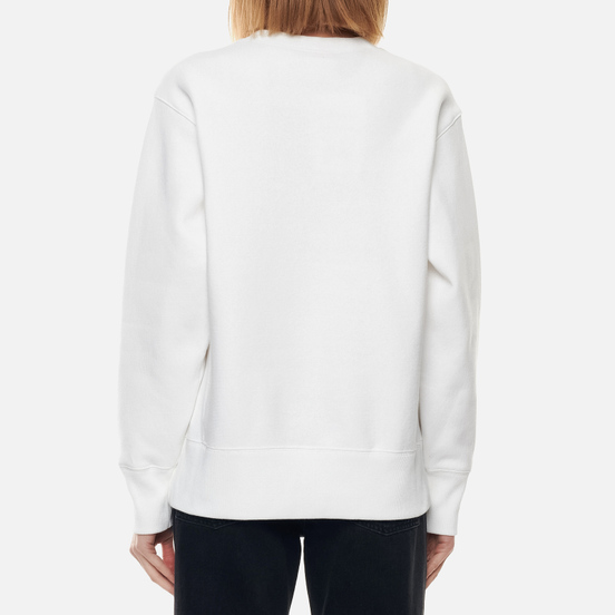 Женская толстовка Champion Reverse Weave Script Logo Chest And C Logo Sleeve White