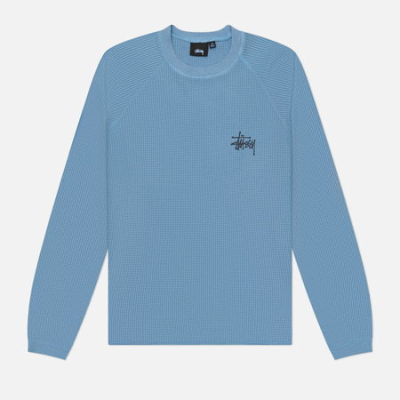 Мужской лонгслив Stussy Basic Stussy Thermal, цвет голубой