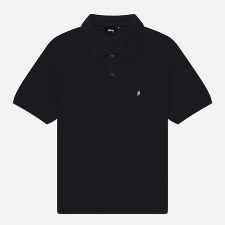Мужское поло Stussy Classic Pique, цвет чёрный, размер L