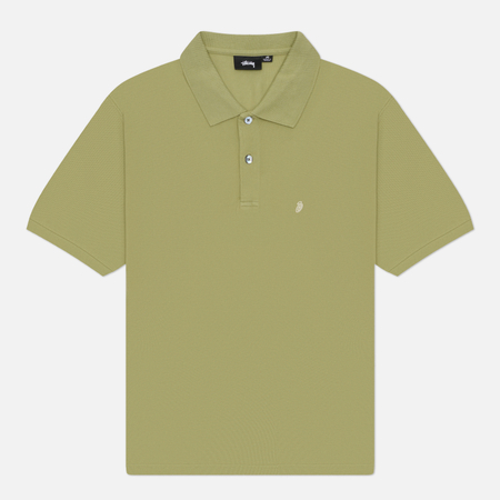 Мужское поло Stussy Classic Pique, цвет зелёный, размер S
