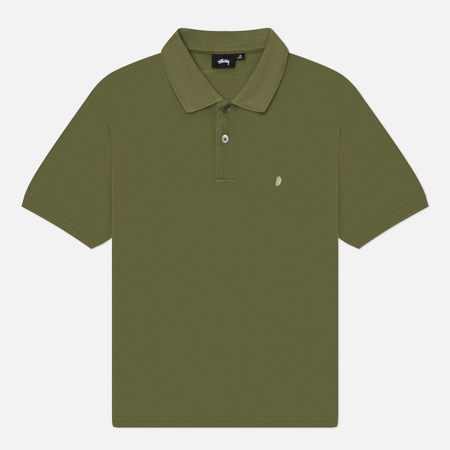 Мужское поло Stussy Classic Pique, цвет зелёный, размер M