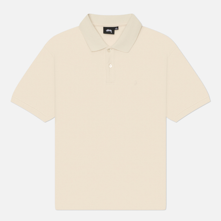 Мужское поло Stussy Classic Pique, цвет белый, размер XXL
