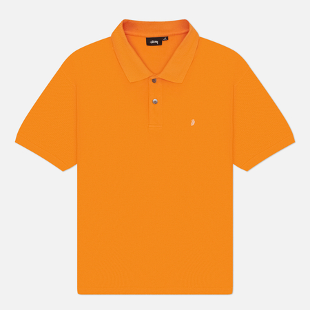 Мужское поло Stussy Classic Pique, цвет оранжевый, размер S