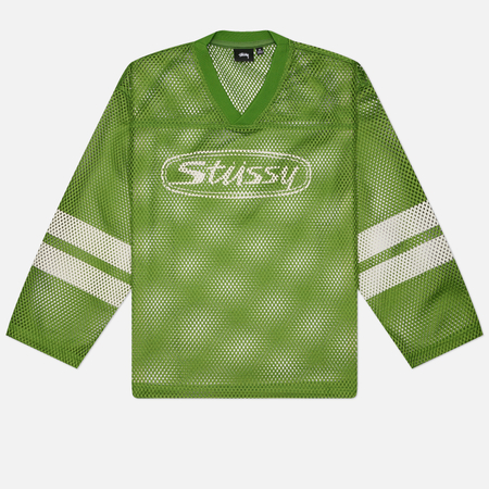 Мужской лонгслив Stussy Trucker Team Jersey, цвет зелёный