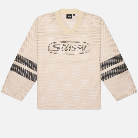 Мужской лонгслив Stussy Trucker Team Jersey, цвет бежевый