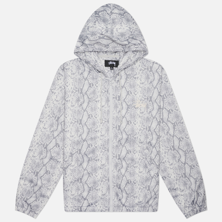 Мужская толстовка Stussy Athletic Mesh Zip Hoodie, цвет серый, размер L