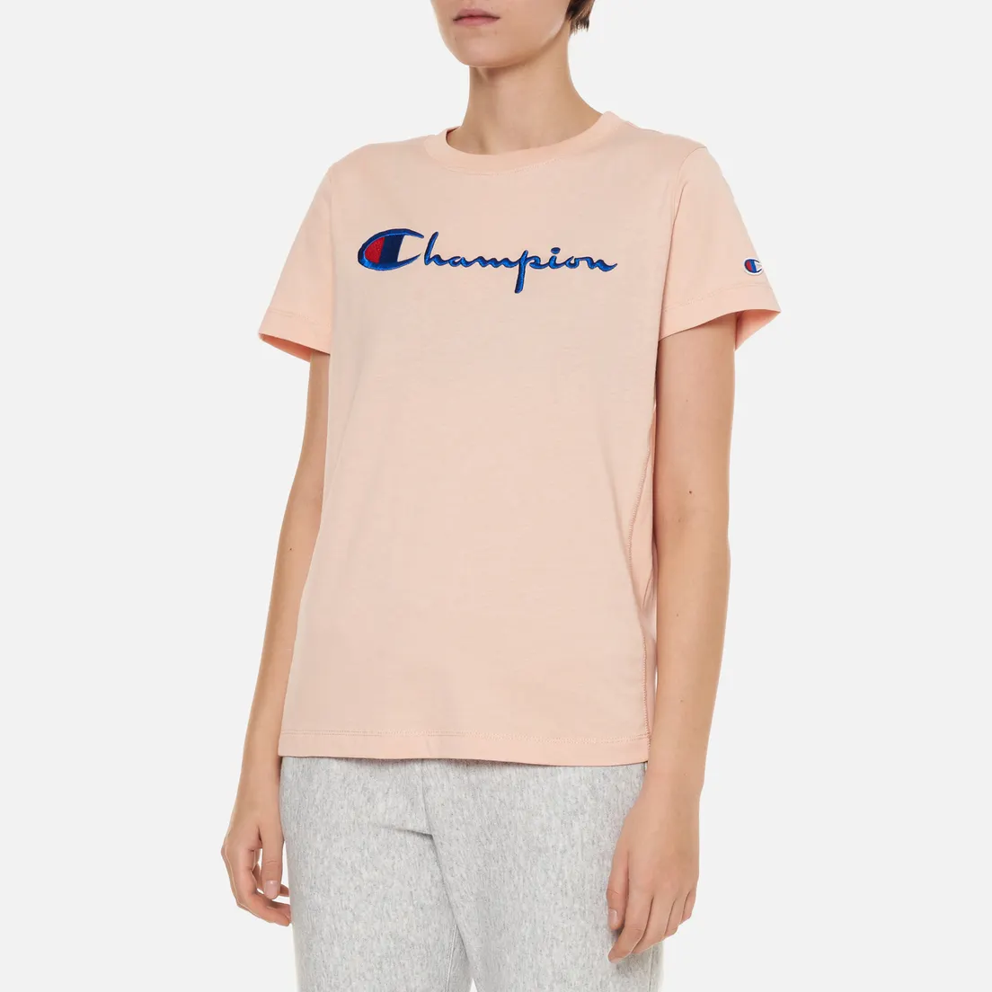 Champion Reverse Weave Женская футболка Big Logo Crew Neck Regular Fit