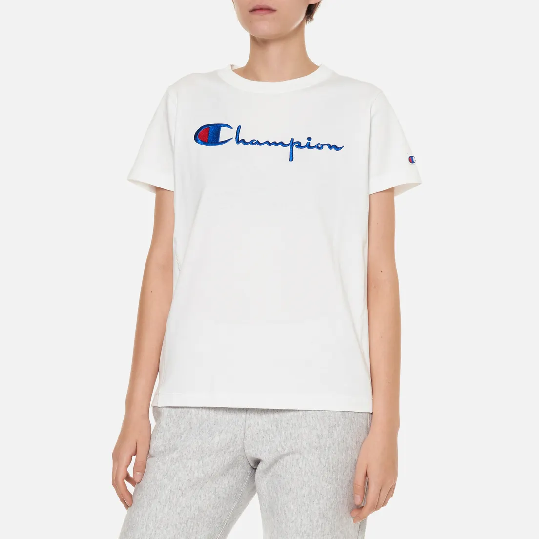 Champion Reverse Weave Женская футболка Big Logo Crew Neck Regular Fit