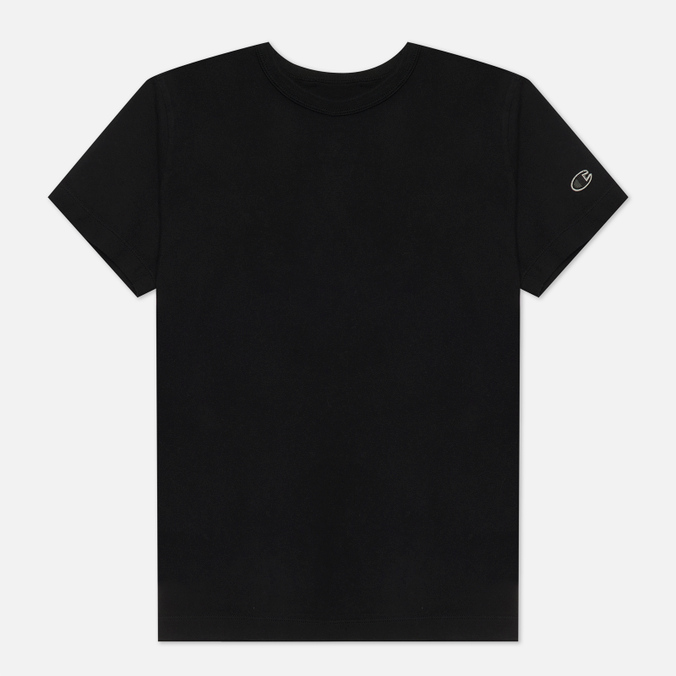 Женская футболка Champion Reverse Weave, цвет чёрный, размер L 114159-KK001 Organic Cotton Crew Neck Regular Fit - фото 1