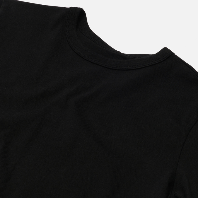 Женская футболка Champion Reverse Weave, цвет чёрный, размер L 114159-KK001 Organic Cotton Crew Neck Regular Fit - фото 2
