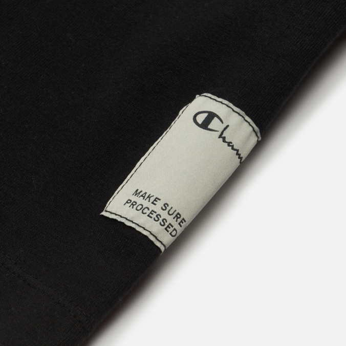 Женская футболка Champion Reverse Weave, цвет чёрный, размер L 114159-KK001 Organic Cotton Crew Neck Regular Fit - фото 3