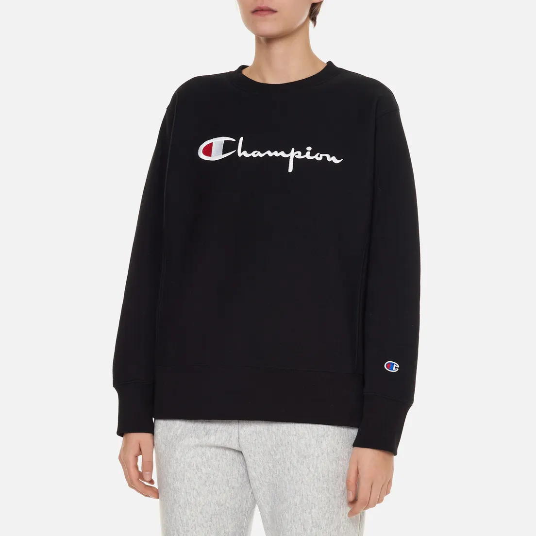Champion Reverse Weave Женская толстовка Script Logo Crew Neck Regular Fit