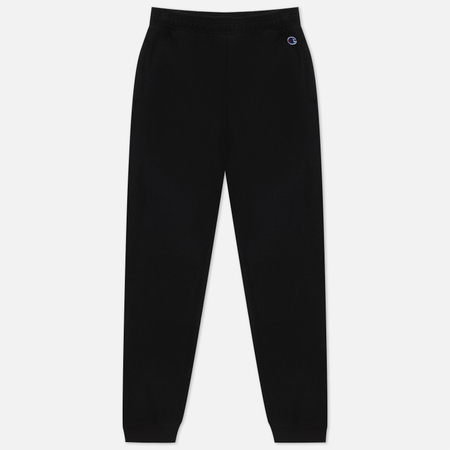Женские брюки Champion Reverse Weave Ribbed Cuffed Joggers Regular Fit, цвет чёрный, размер S