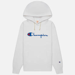 Женская толстовка Champion Reverse Weave Script Logo Hoodie Regular Fit Optical Fluo White