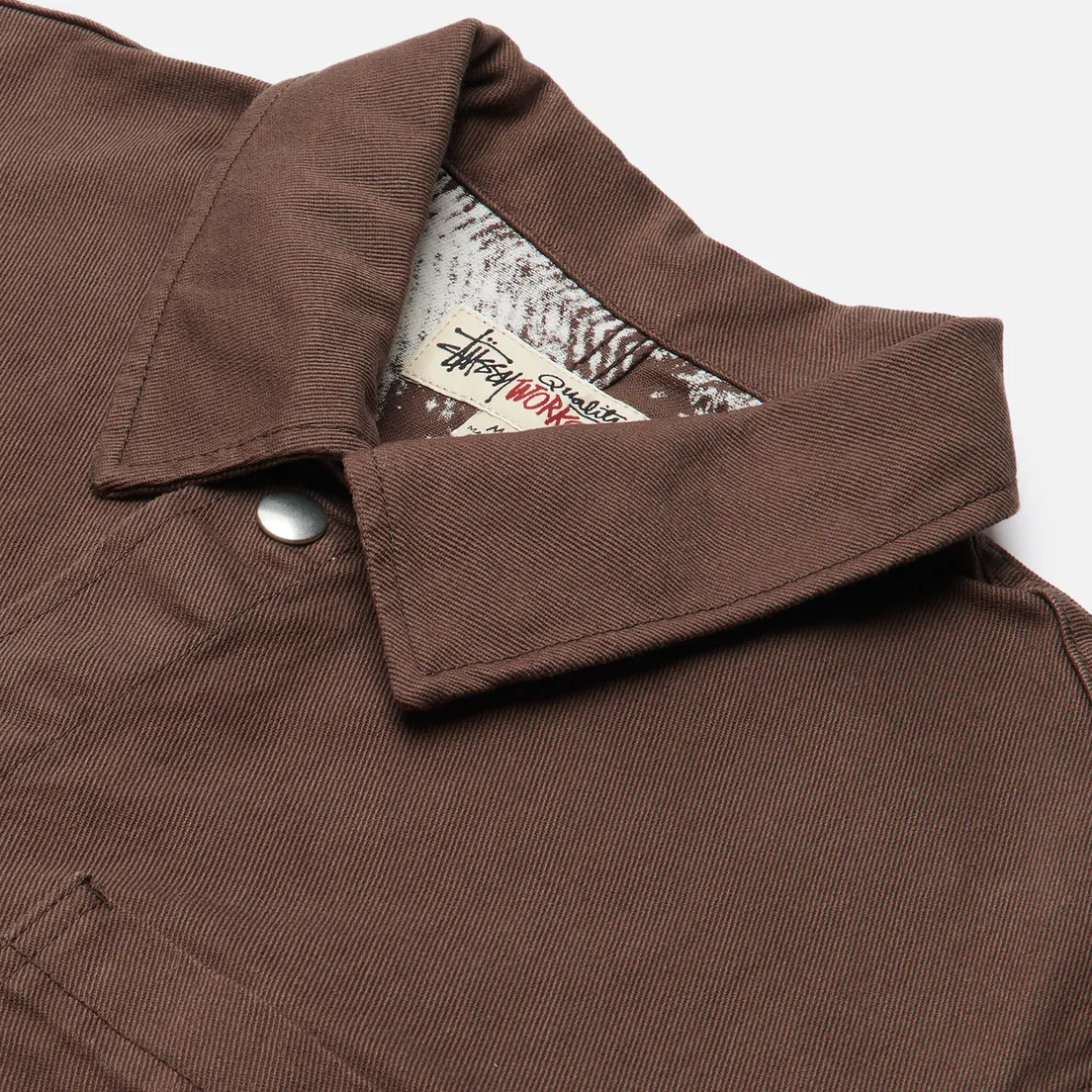 Stussy Мужская джинсовая куртка Spotted Bleach Chore