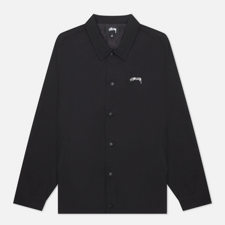 Мужская куртка ветровка Stussy Classic Embroidered Coach, цвет чёрный, размер XXL