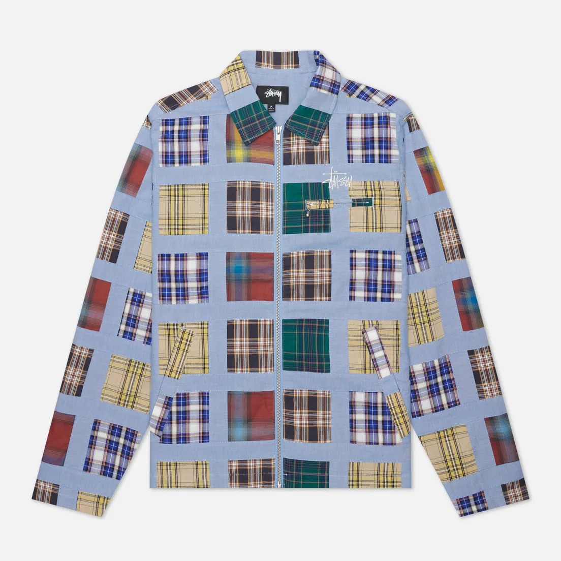 Stussy Мужская куртка Madras Patchwork Zip