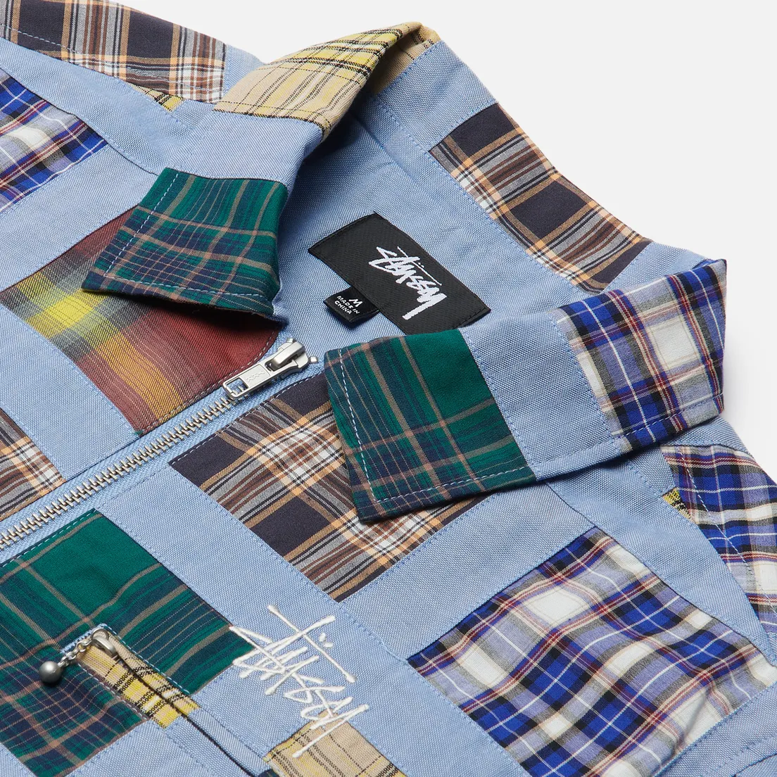 Stussy Мужская куртка Madras Patchwork Zip