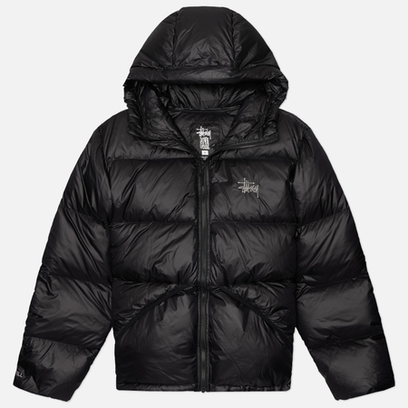 Мужской пуховик Stussy Micro Ripstop Down Parka, цвет чёрный, размер M