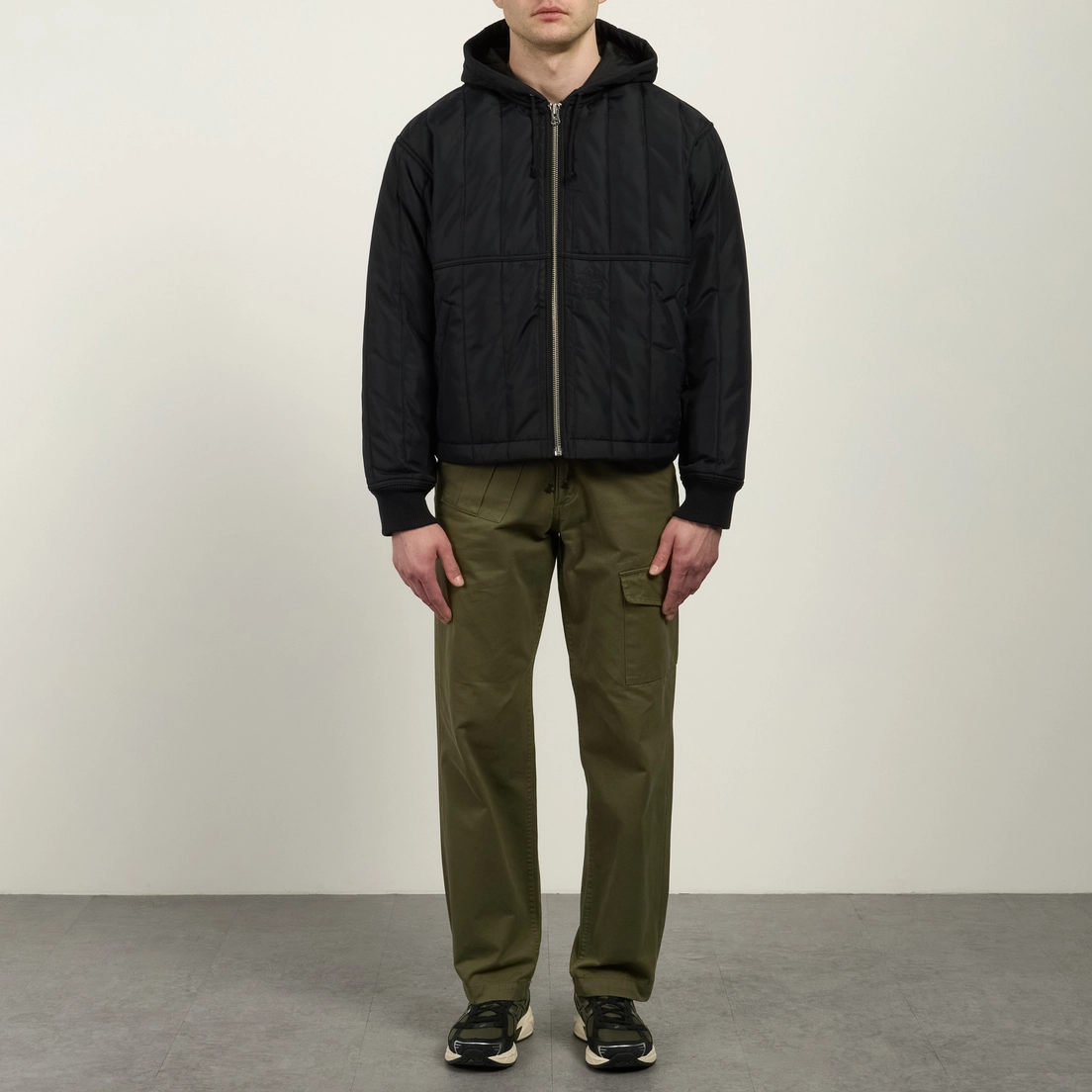 Stussy Мужская стеганая куртка Quilted Nylon Work