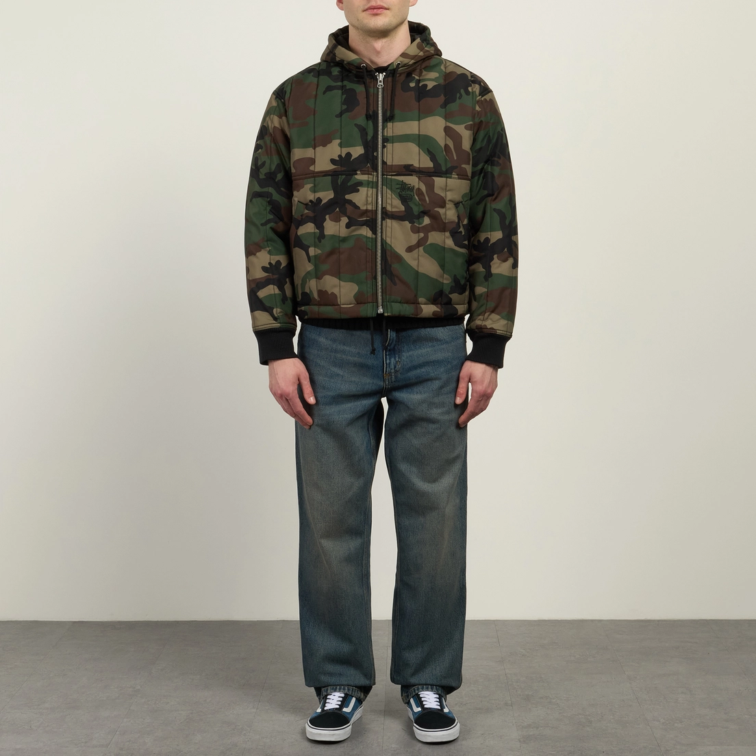 Stussy Мужская стеганая куртка Quilted Nylon Work