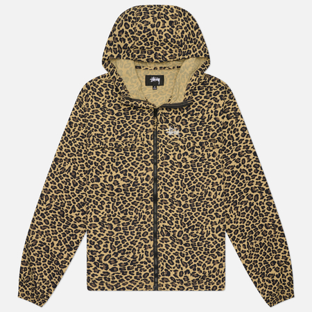 Мужская куртка ветровка Stussy Lightweight Hooded, цвет коричневый