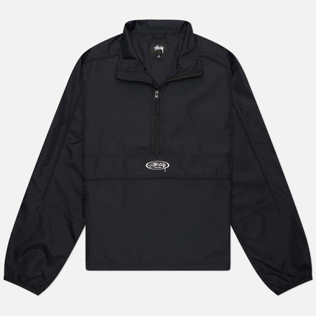 Мужская куртка анорак Stussy Lightweight Pullover, цвет чёрный
