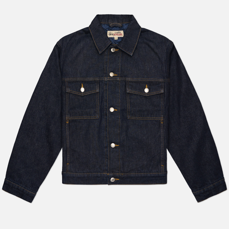 Мужская джинсовая куртка Stussy Lined Denim Trucker, цвет синий
