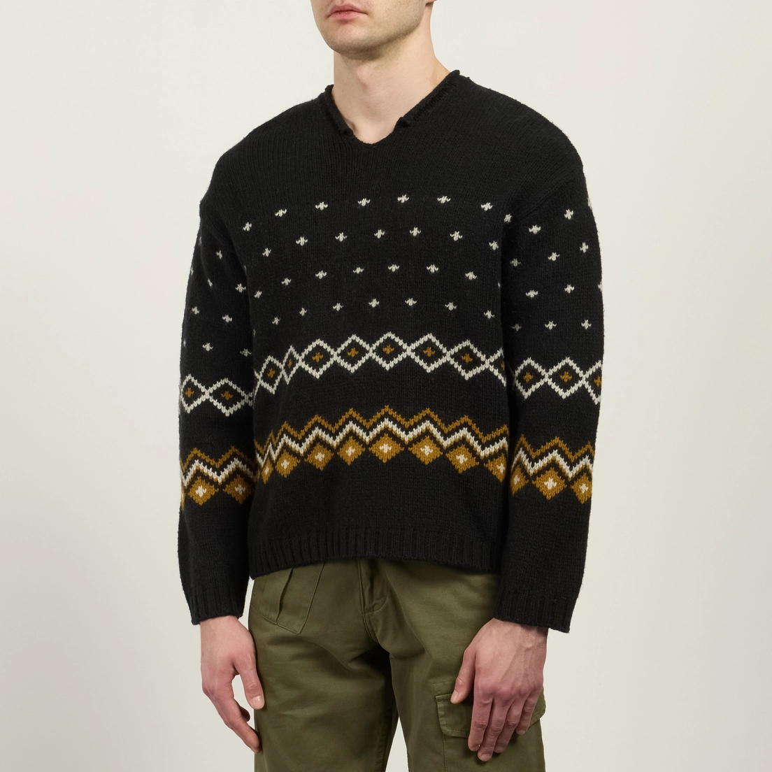 Stussy Мужской свитер Roll V Neck Fairisle