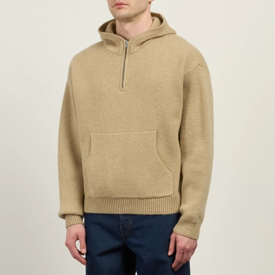 Мужской свитер Stussy Quarter Zip Knit Hoodie, 117278-TANN