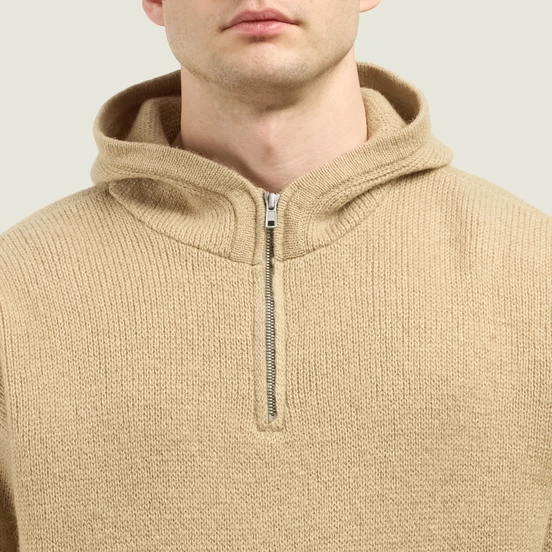 Мужской свитер Stussy Quarter Zip Knit Hoodie, 117278-TANN