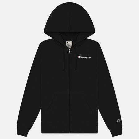 Женская толстовка Champion Small Logo Full-Zip Fleece Hoodie цвет чёрный размер L 10490₽