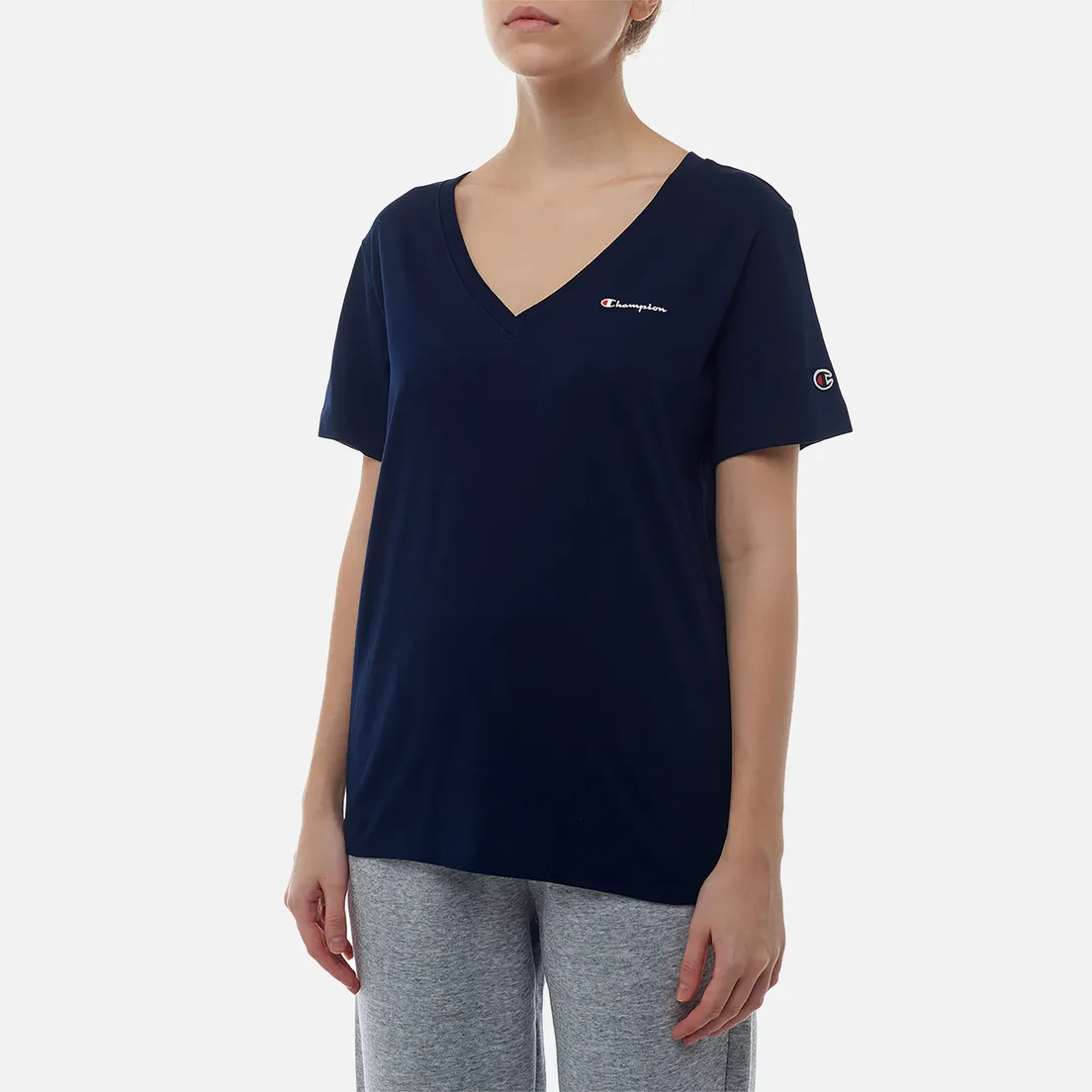 Champion Женская футболка Small Logo V-Neck