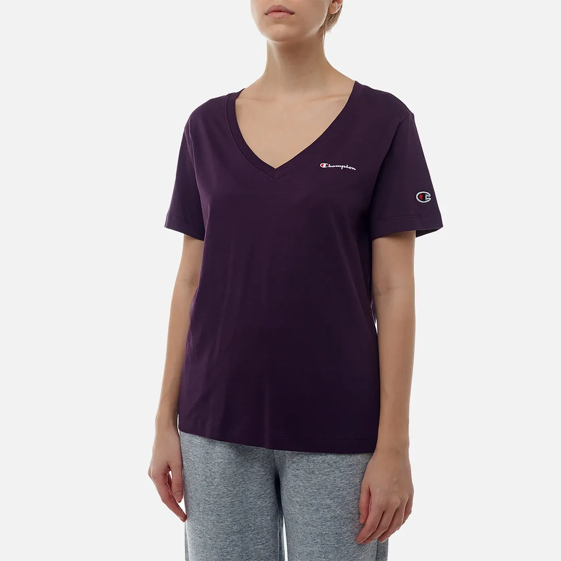 Champion Женская футболка Small Logo V-Neck