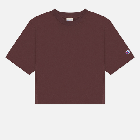 Женская футболка Champion Reverse Weave Pinnacle Cropped Heavyweight Cotton Jersey, цвет коричневый, размер S