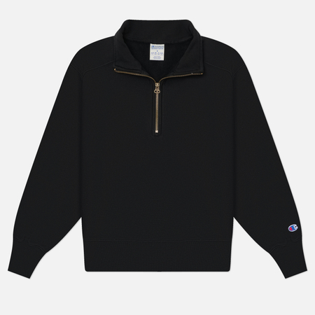 Женская толстовка Champion Reverse Weave Pinnacle Heavyweight Half-Zip Fleece, цвет чёрный, размер XS