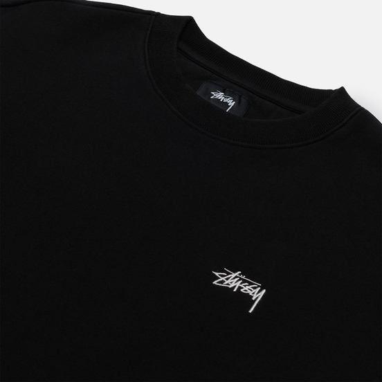Мужская толстовка Stussy Logo Crew Black