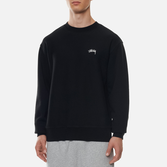 Мужская толстовка Stussy Logo Crew Black