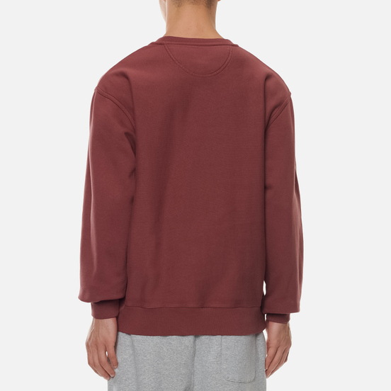 Мужская толстовка Stussy Logo Crew Burgundy