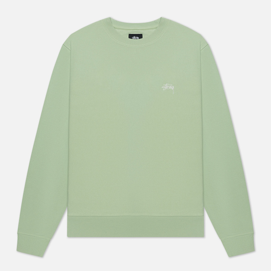 Мужская толстовка Stussy Logo Crew Green