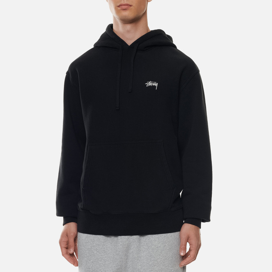 Мужская толстовка Stussy Logo Hoodie Black