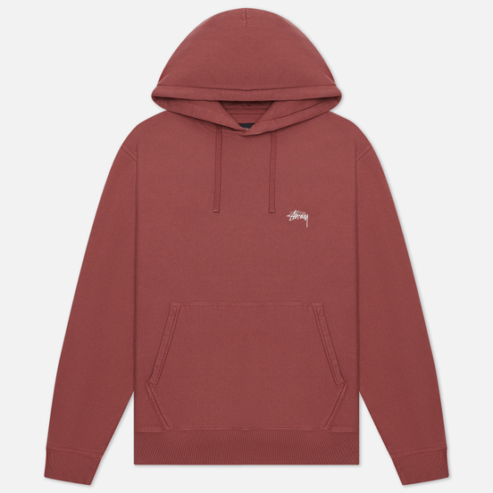 Мужская толстовка Stussy Logo Hoodie Burgundy