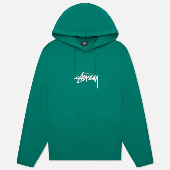 Мужская толстовка Stussy Stock Logo Applique Hoodie Dark Green